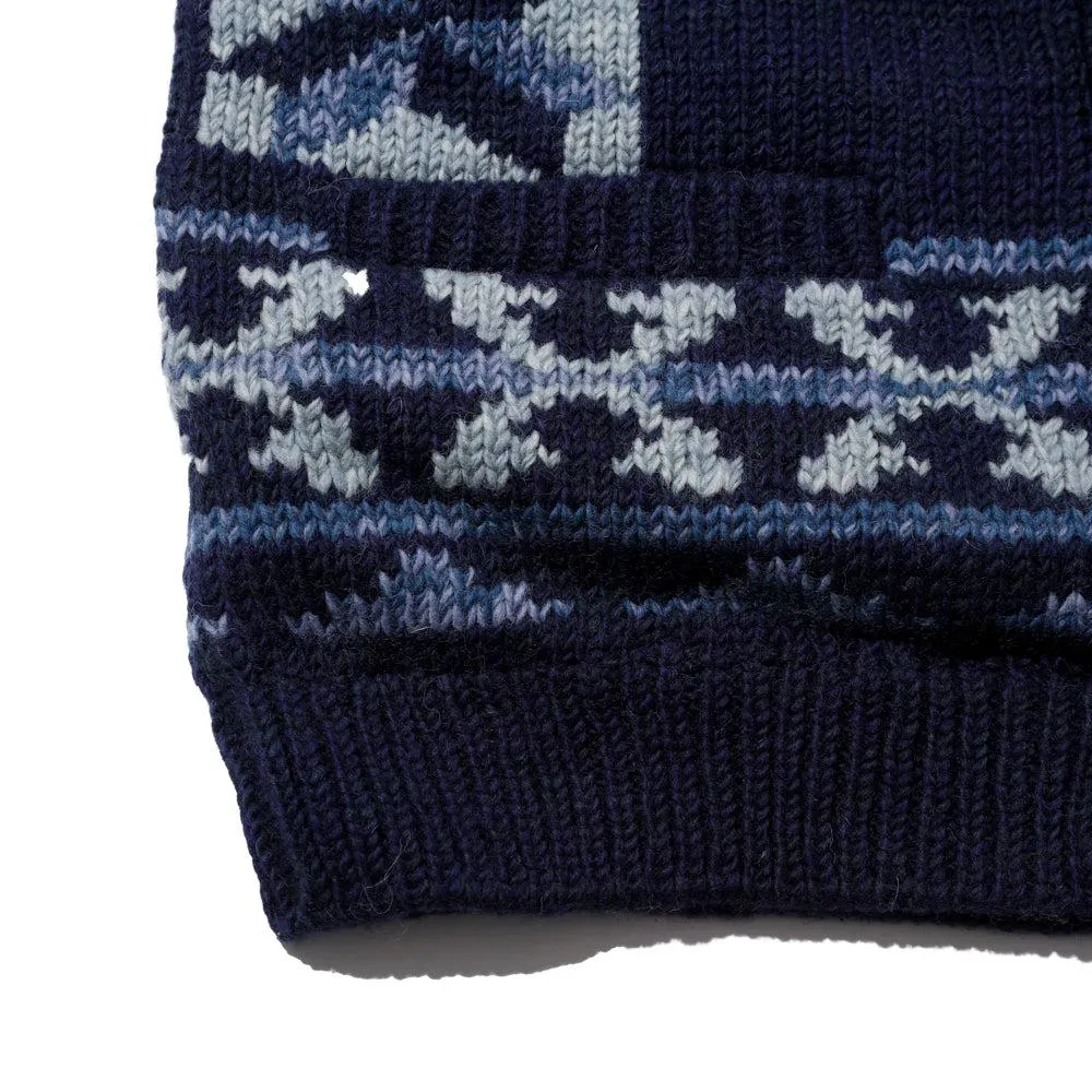 Pherrow's Hand Knitted Cardigan Indigo