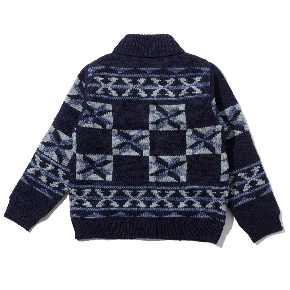 Pherrow's Hand Knitted Cardigan Indigo