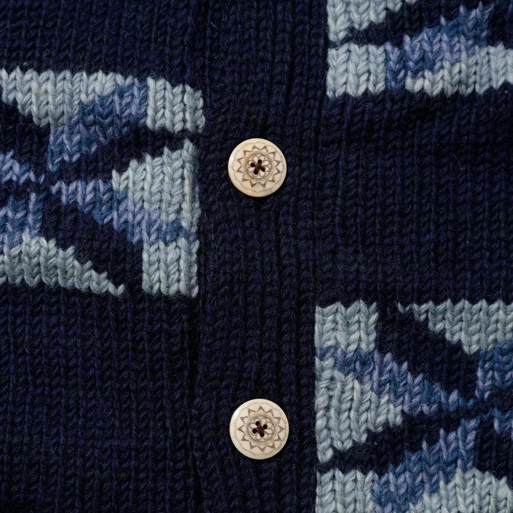 Pherrow's Hand Knitted Cardigan Indigo