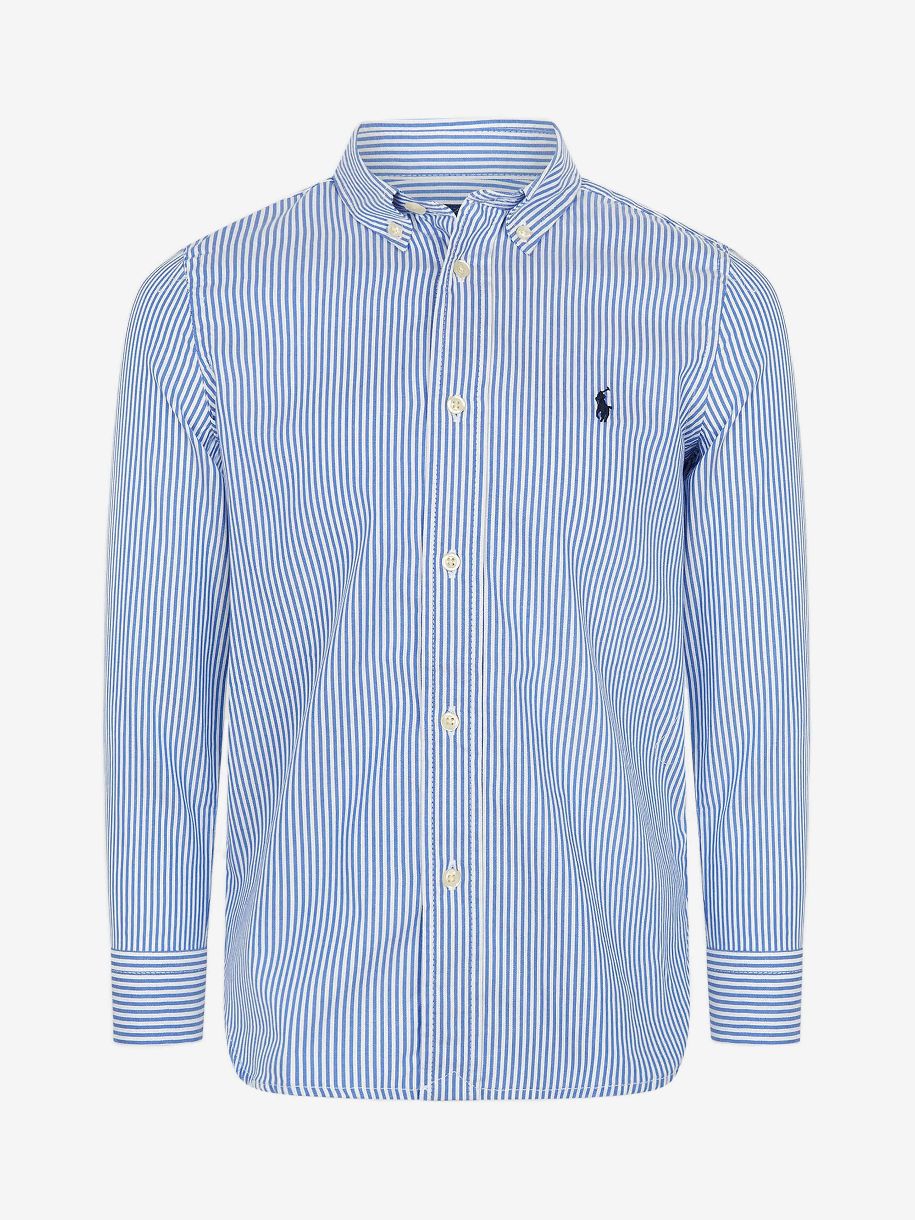 Ralph Lauren Boys Slim Fit Striped Oxford Shirt