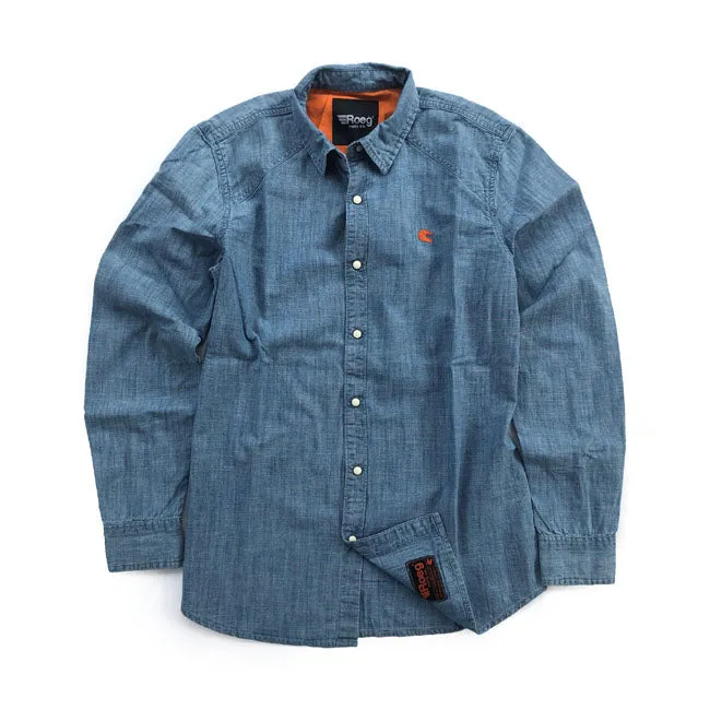 Roeg Bear Premium Denim Shirt Light Blue