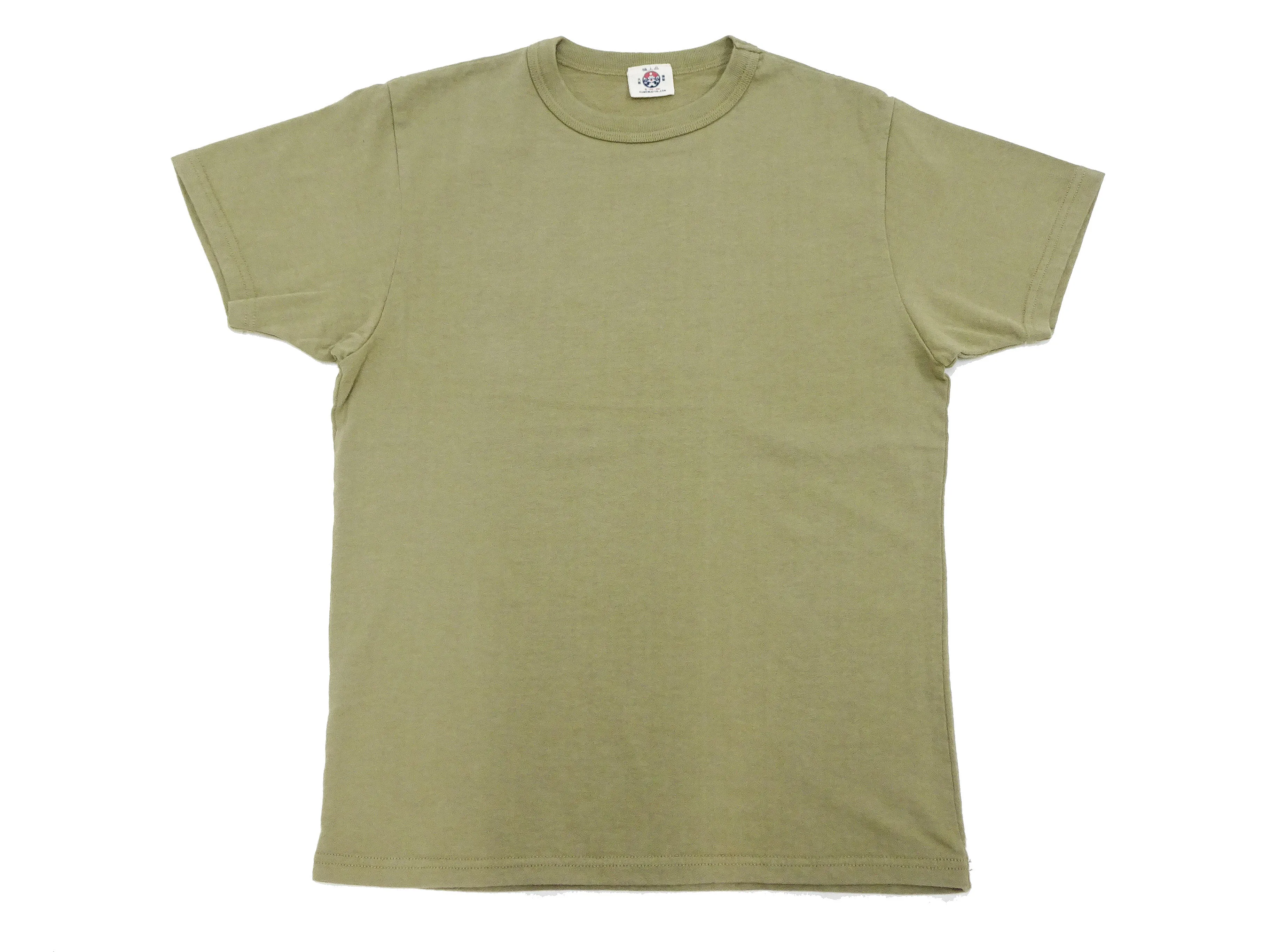 Samurai Jeans T-shirt Men's Plain Short Sleeve French Terry Fabric Tee Inlay Loopwheele T-Shirt SJST24-RIM Aokuchiha Faded-Olive
