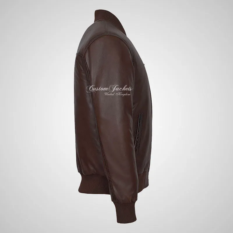 SEVENTIES 70’s Leather Bomber Jacket For Mens