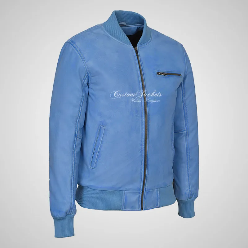 SEVENTIES 70’s Leather Bomber Jacket For Mens