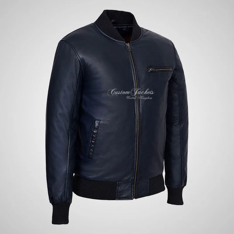 SEVENTIES 70’s Leather Bomber Jacket For Mens