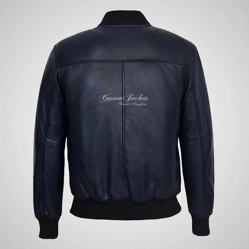 SEVENTIES 70’s Leather Bomber Jacket For Mens