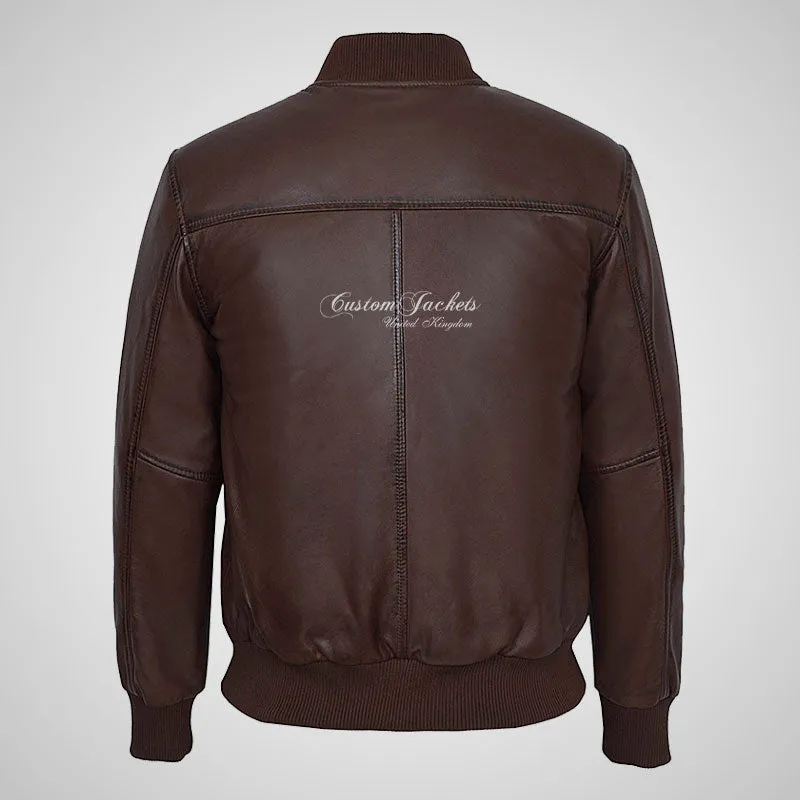 SEVENTIES 70’s Leather Bomber Jacket For Mens