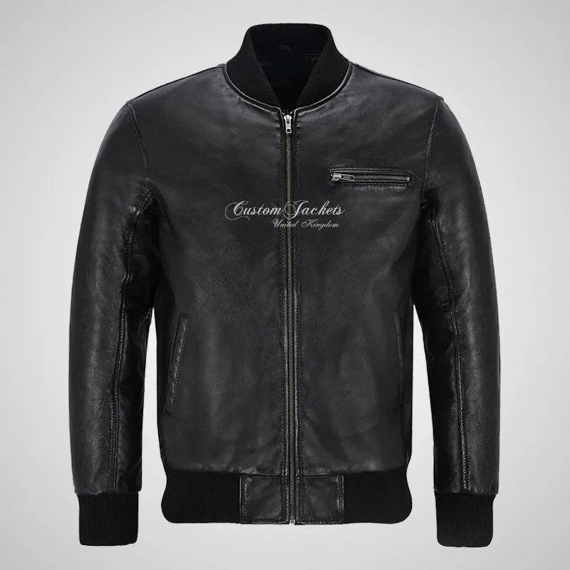 SEVENTIES 70’s Leather Bomber Jacket For Mens