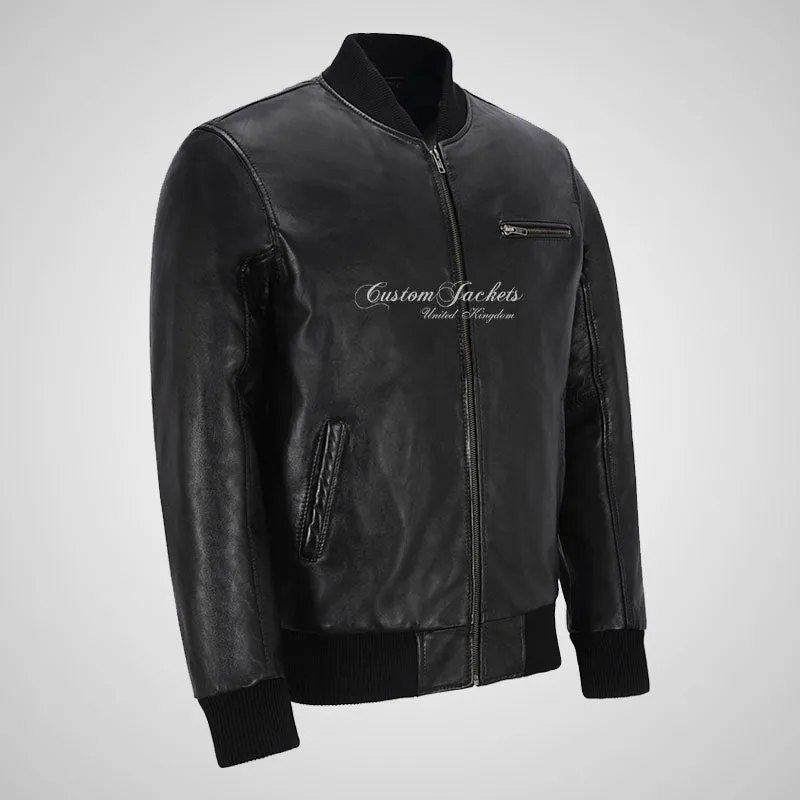 SEVENTIES 70’s Leather Bomber Jacket For Mens