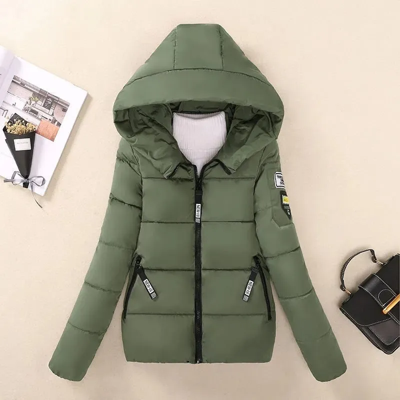 Short Hooded Cotton Coat