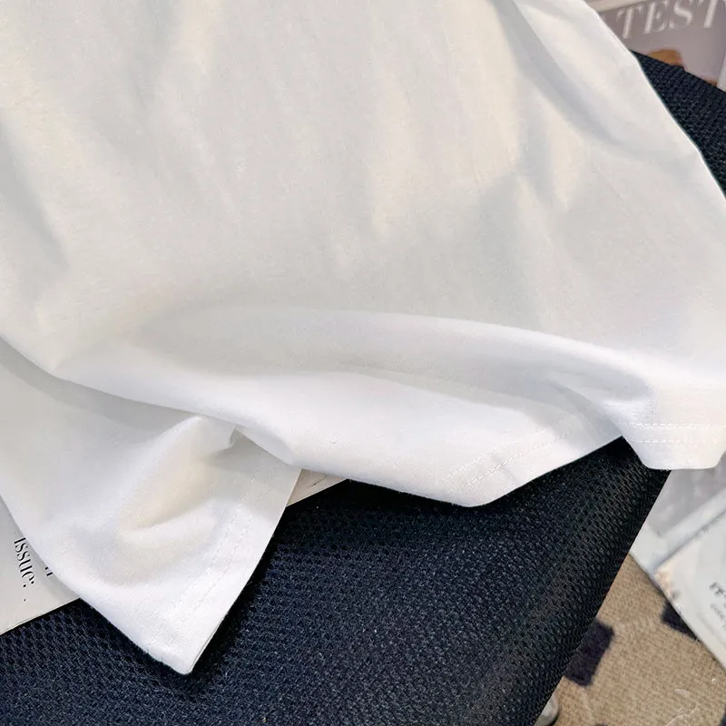 Solid Color Lapeled T-shirt