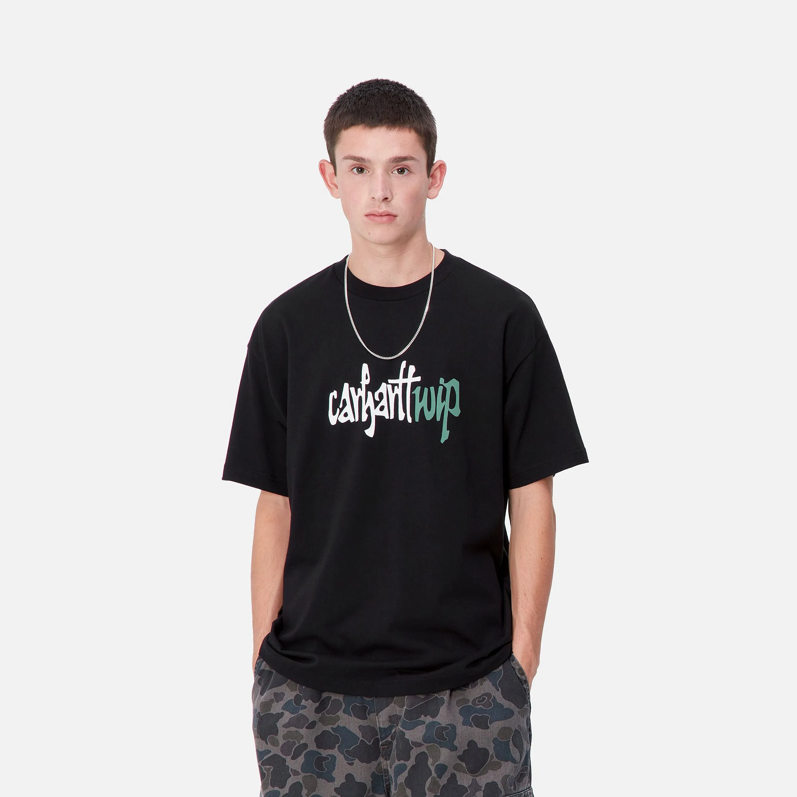 S/S BRUSH WIP T-SHIRT / CARHARTT WIP / BLACK