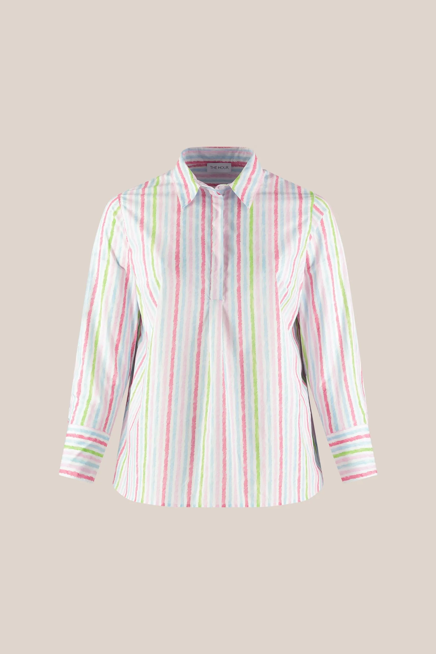 Striped Cotton-poplin Shirt in Pink