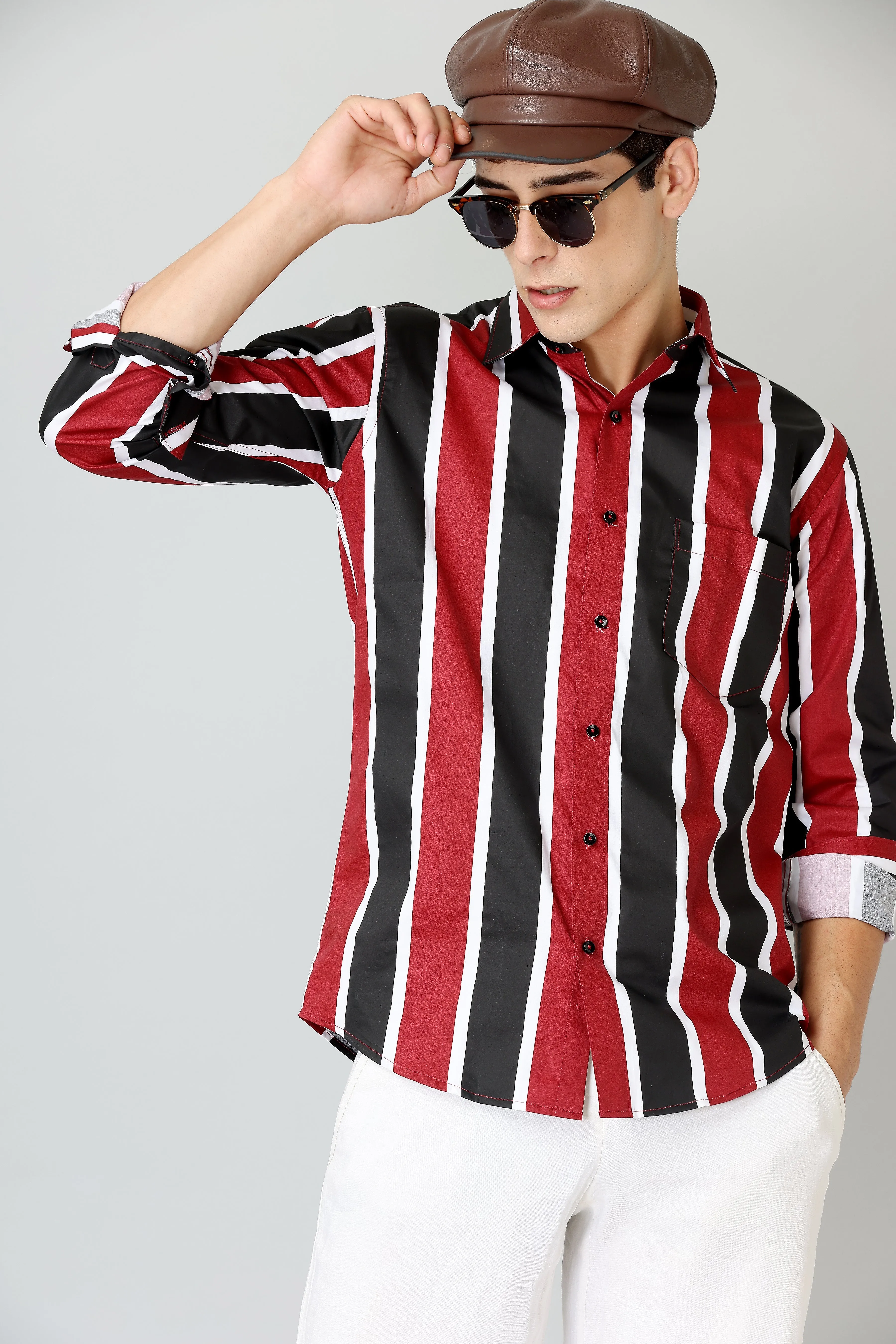 STRIPED PRINTED SHIRT