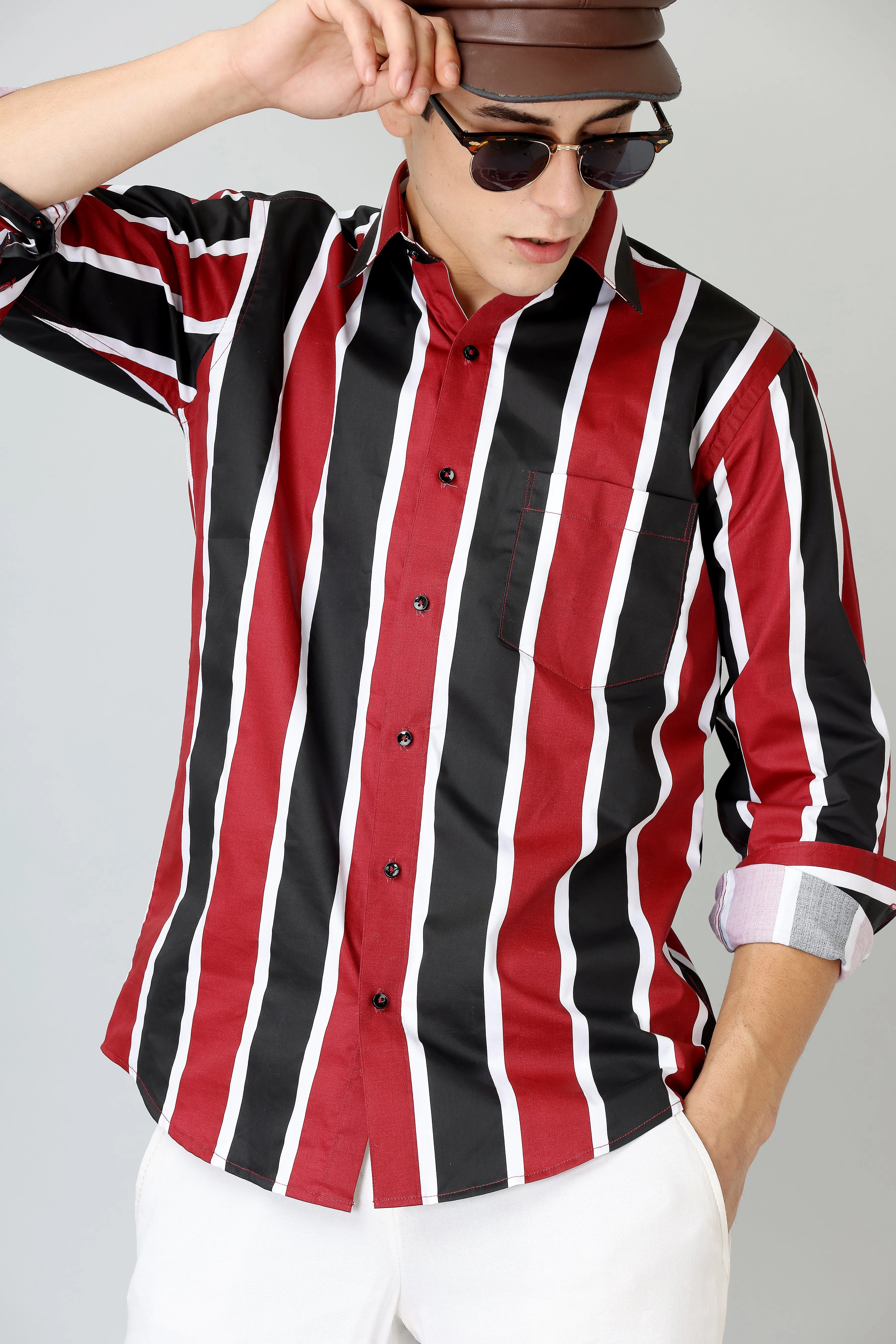 STRIPED PRINTED SHIRT