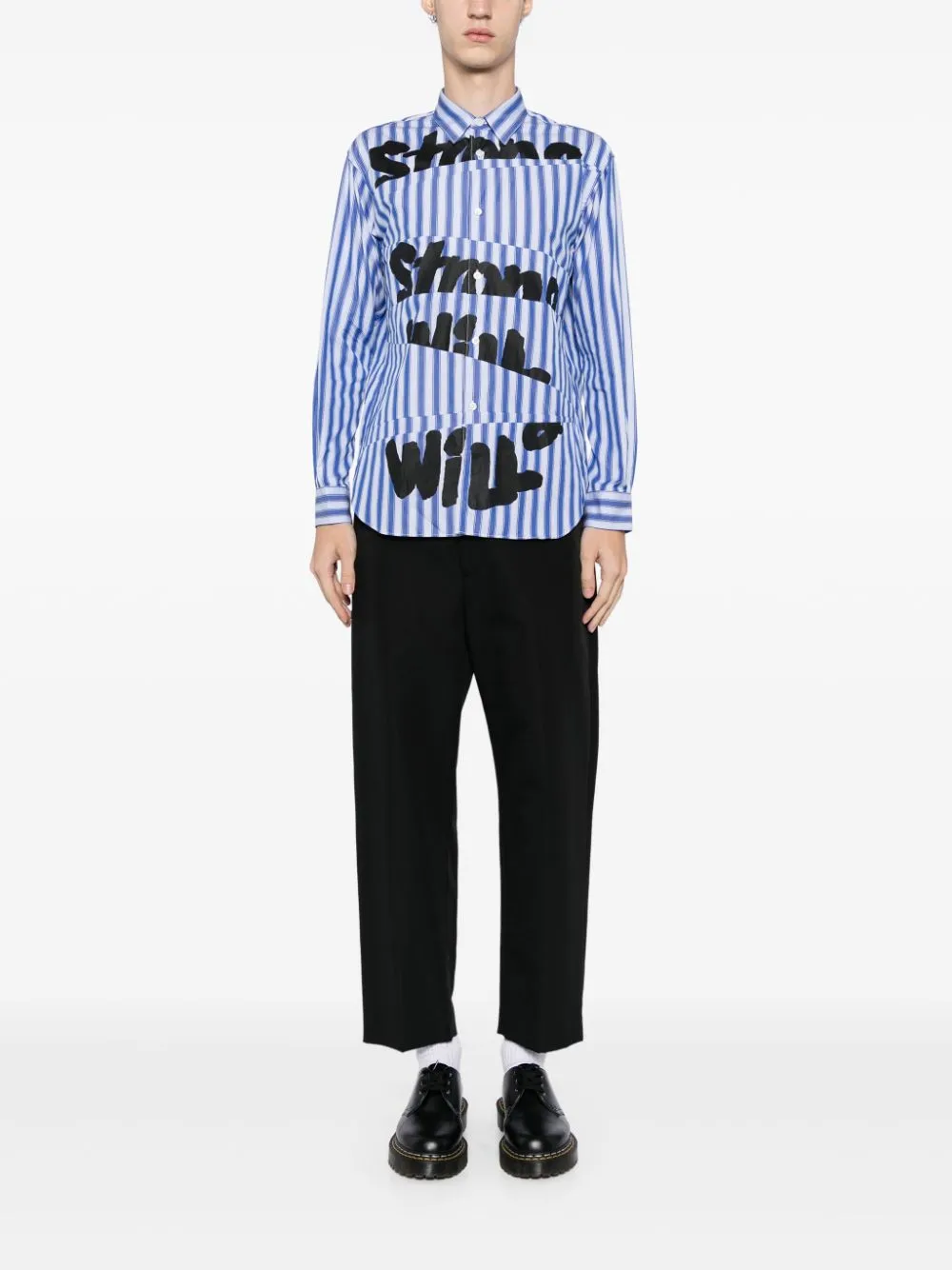 Strong Will Cut Striped Shirt