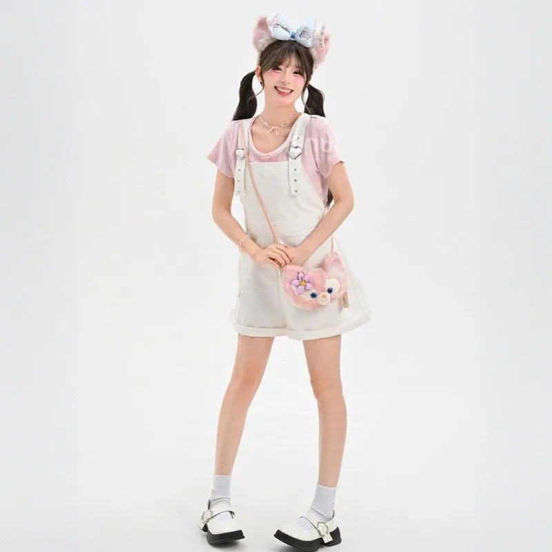 Summer Sweet Style Pink Lace T-shirt