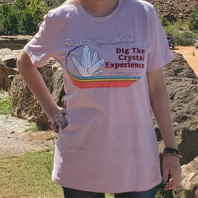 T-Shirt Rainbow Pink Prism Ron Coleman Branded Dig The Crystal Experience