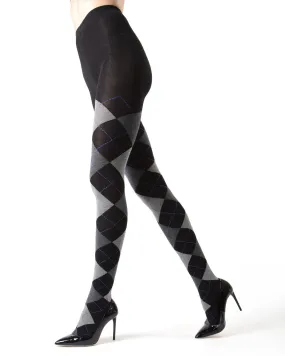 Textured Argyle Sweater Tights
