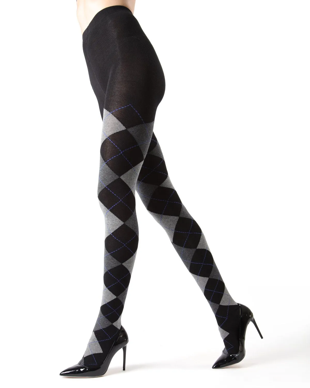Textured Argyle Sweater Tights