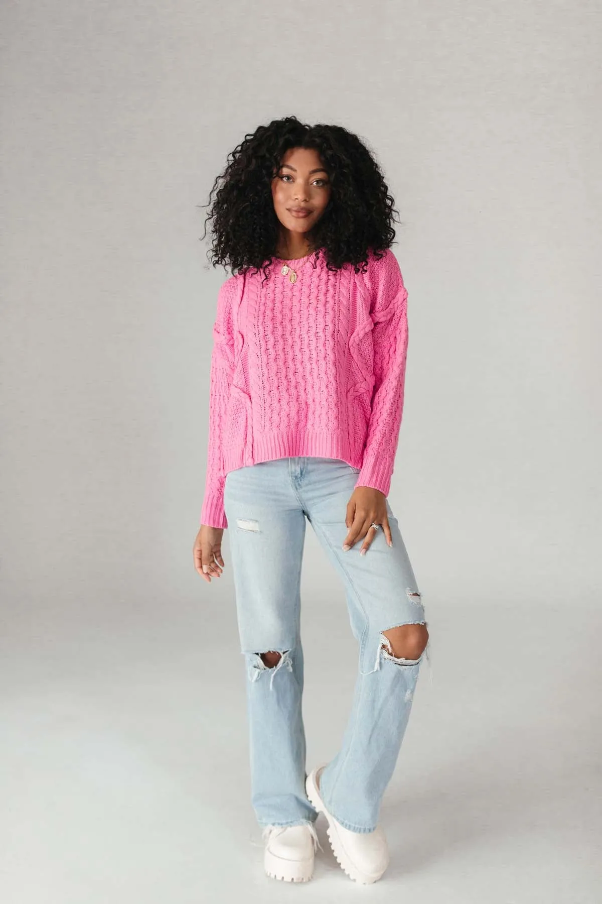 Textured Knit Sweater