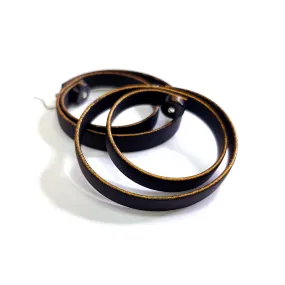 TIAA rubber hoop earrings Antic Gold