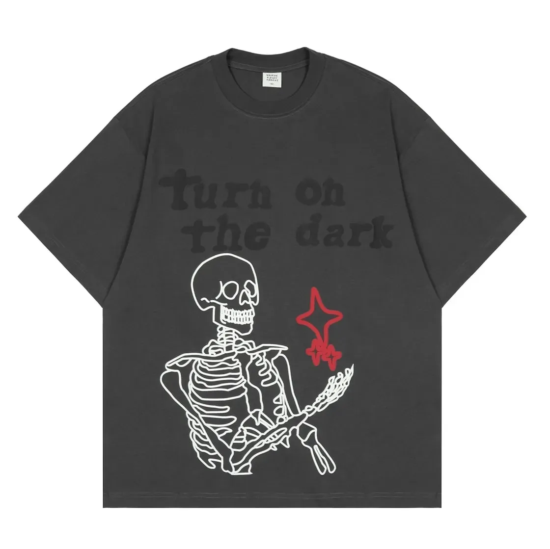 'Turn on the Dark' Graphic Print Cotton T-Shirt