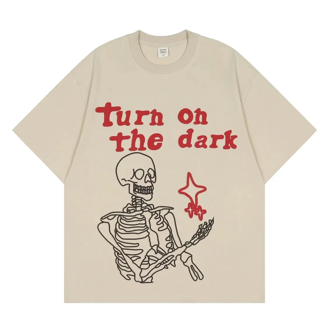 'Turn on the Dark' Graphic Print Cotton T-Shirt