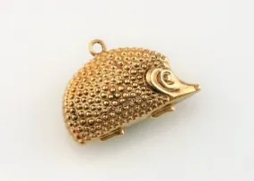 Vintage 9ct Yellow Gold Hedgehog Charm / Pendant