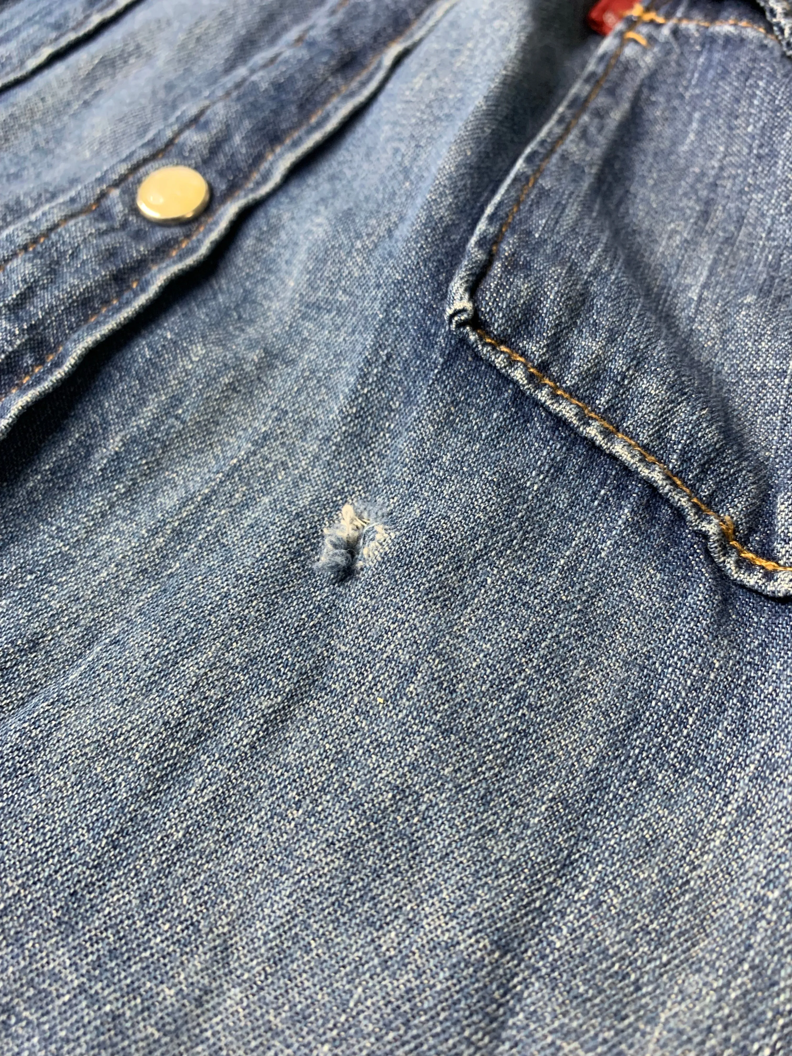 Vintage Levis Denim Pearl Snap Shirt