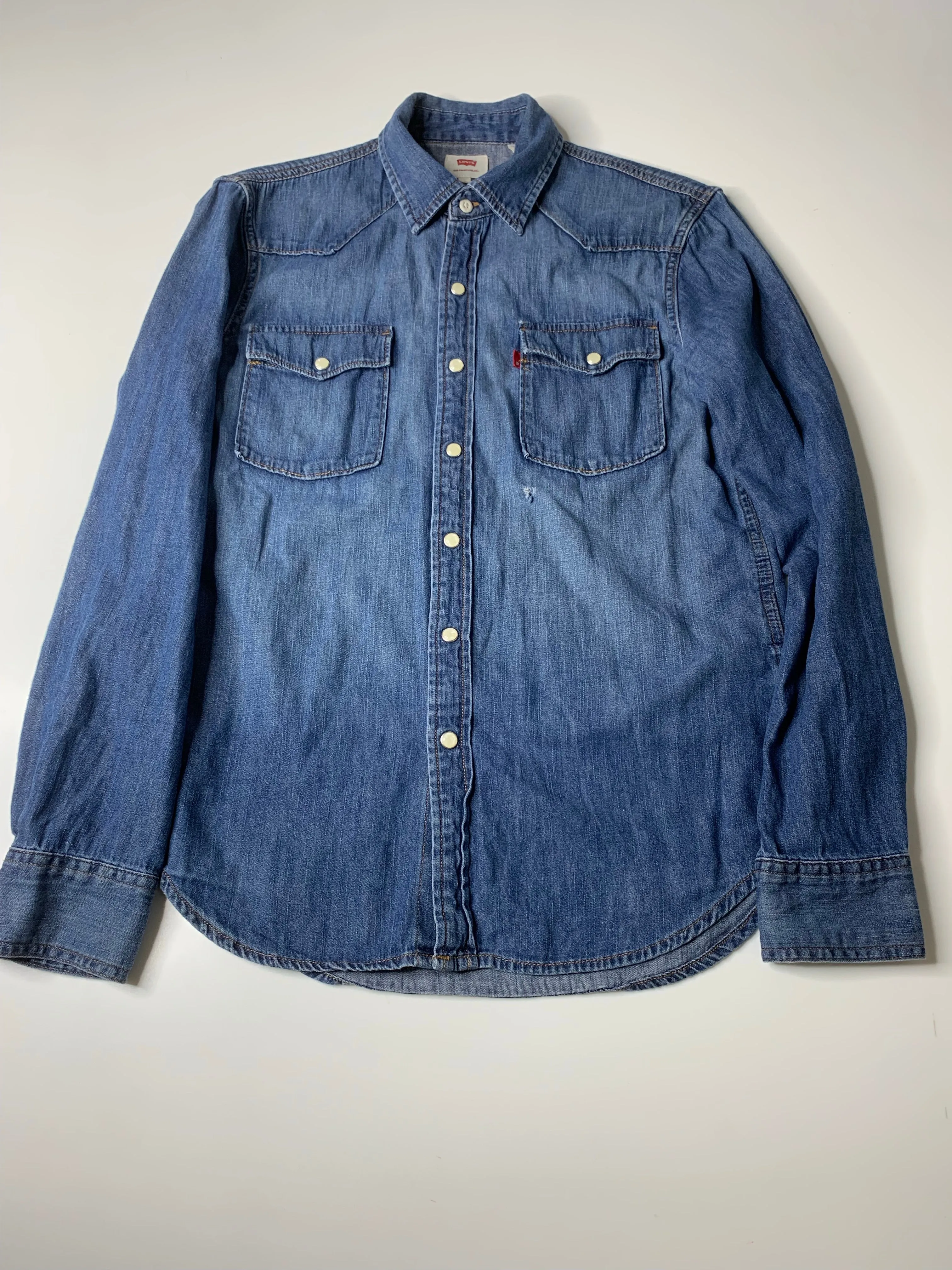 Vintage Levis Denim Pearl Snap Shirt