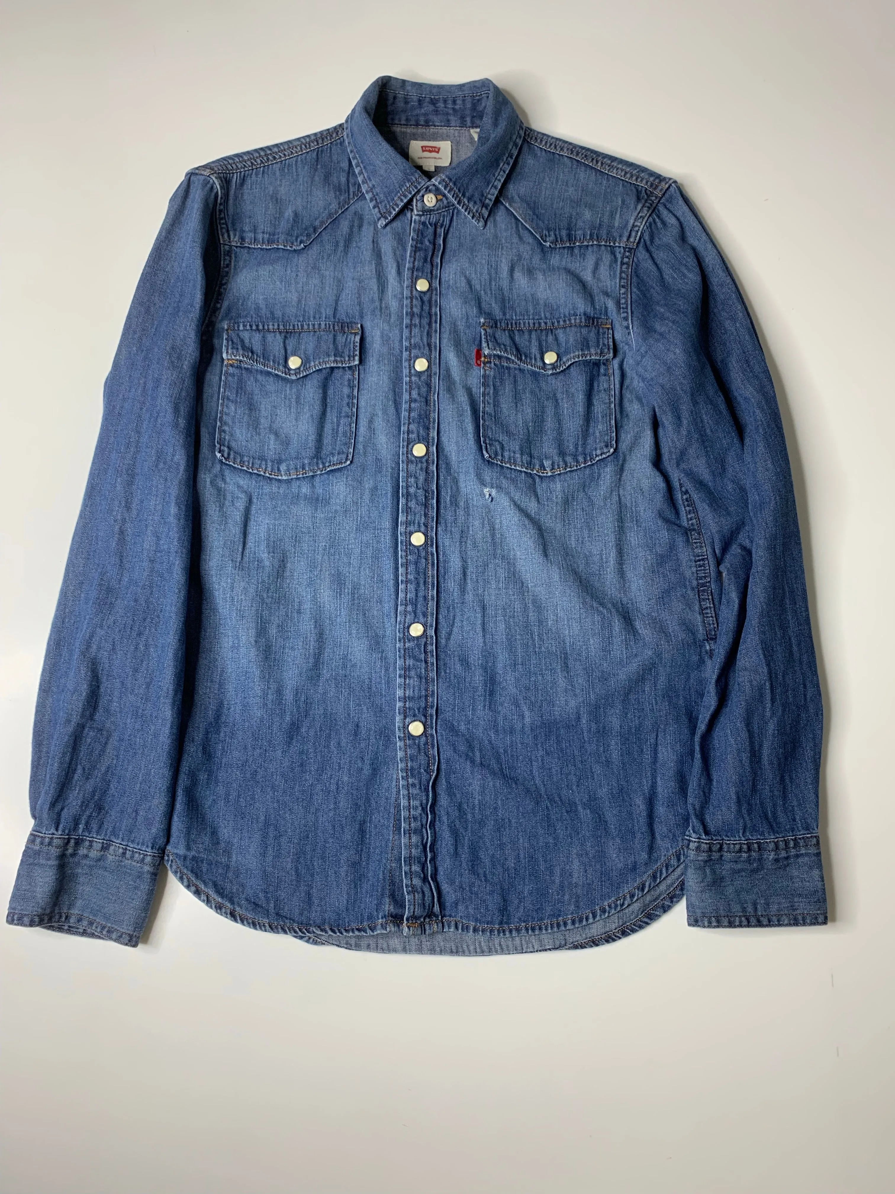 Vintage Levis Denim Pearl Snap Shirt