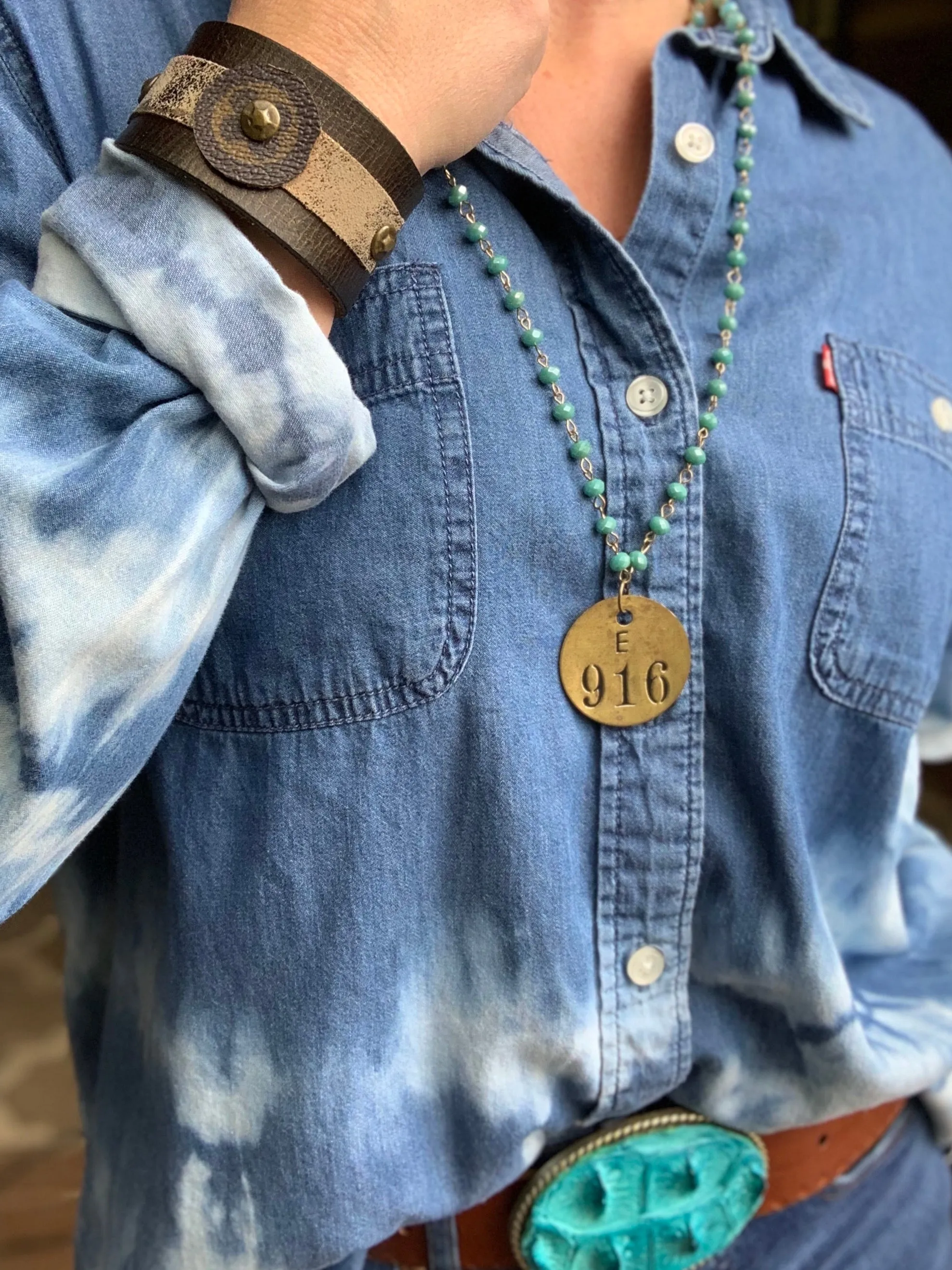 Vintage Levis Distressed Denim Shirt
