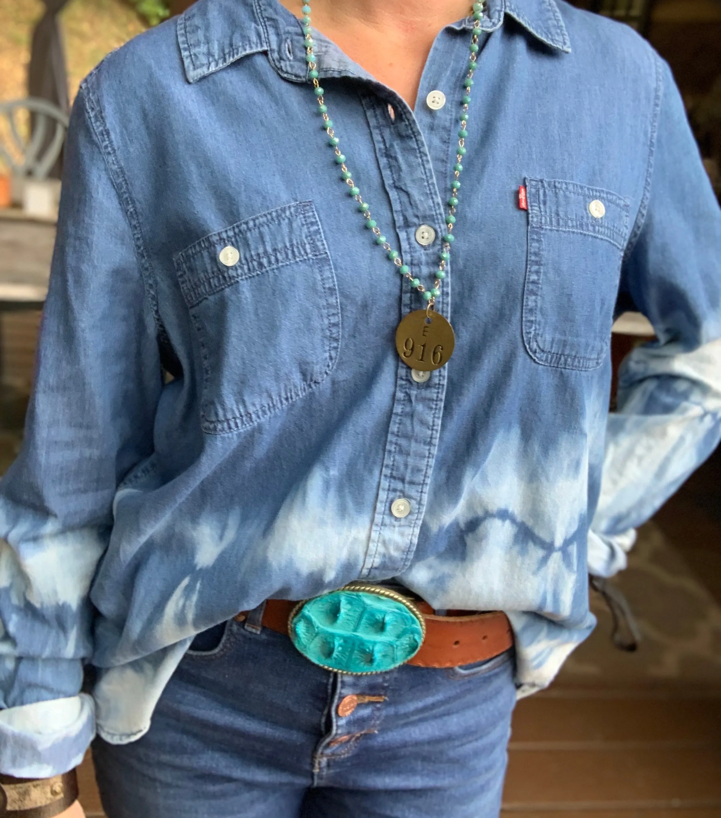 Vintage Levis Distressed Denim Shirt