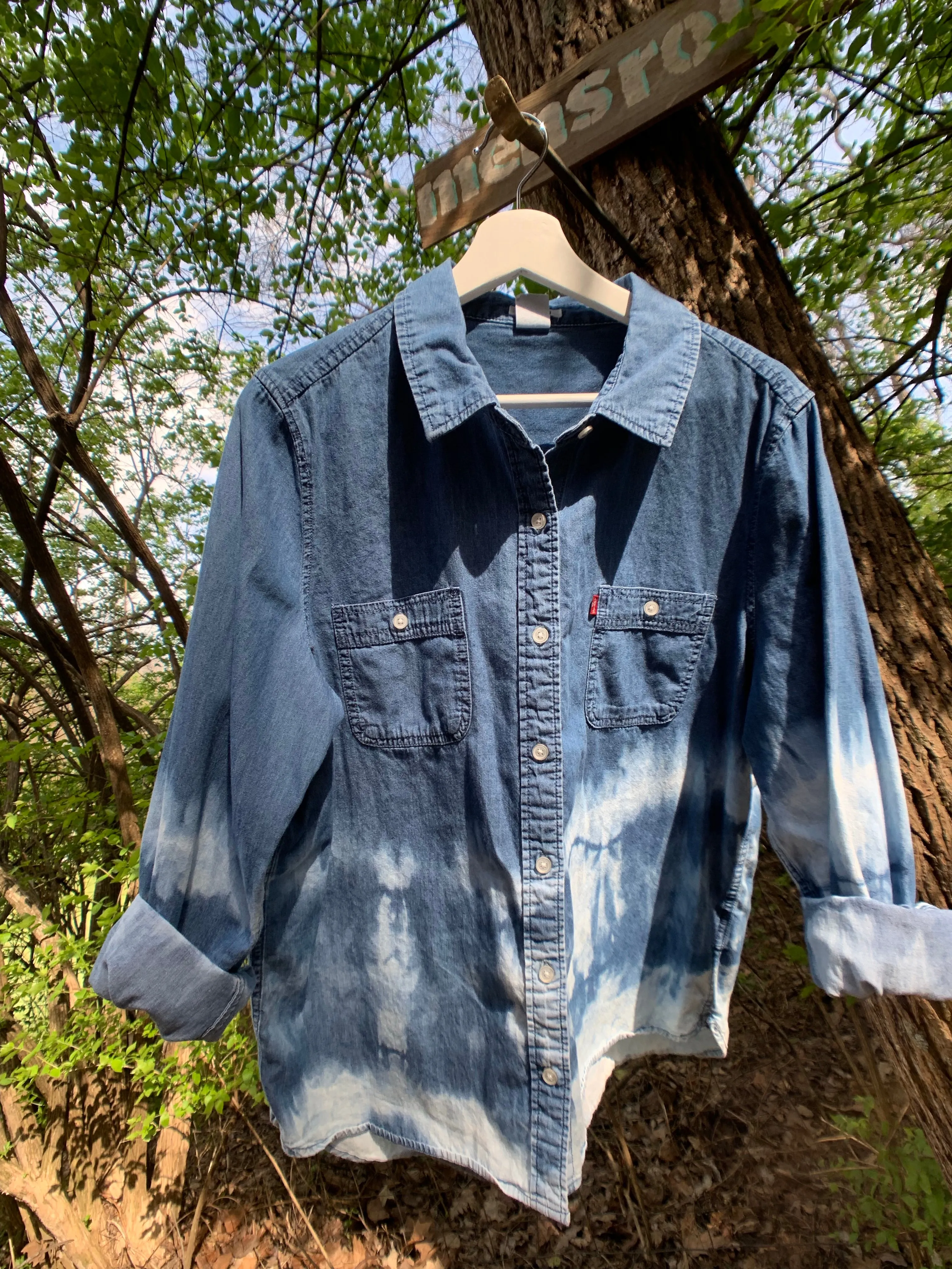 Vintage Levis Distressed Denim Shirt