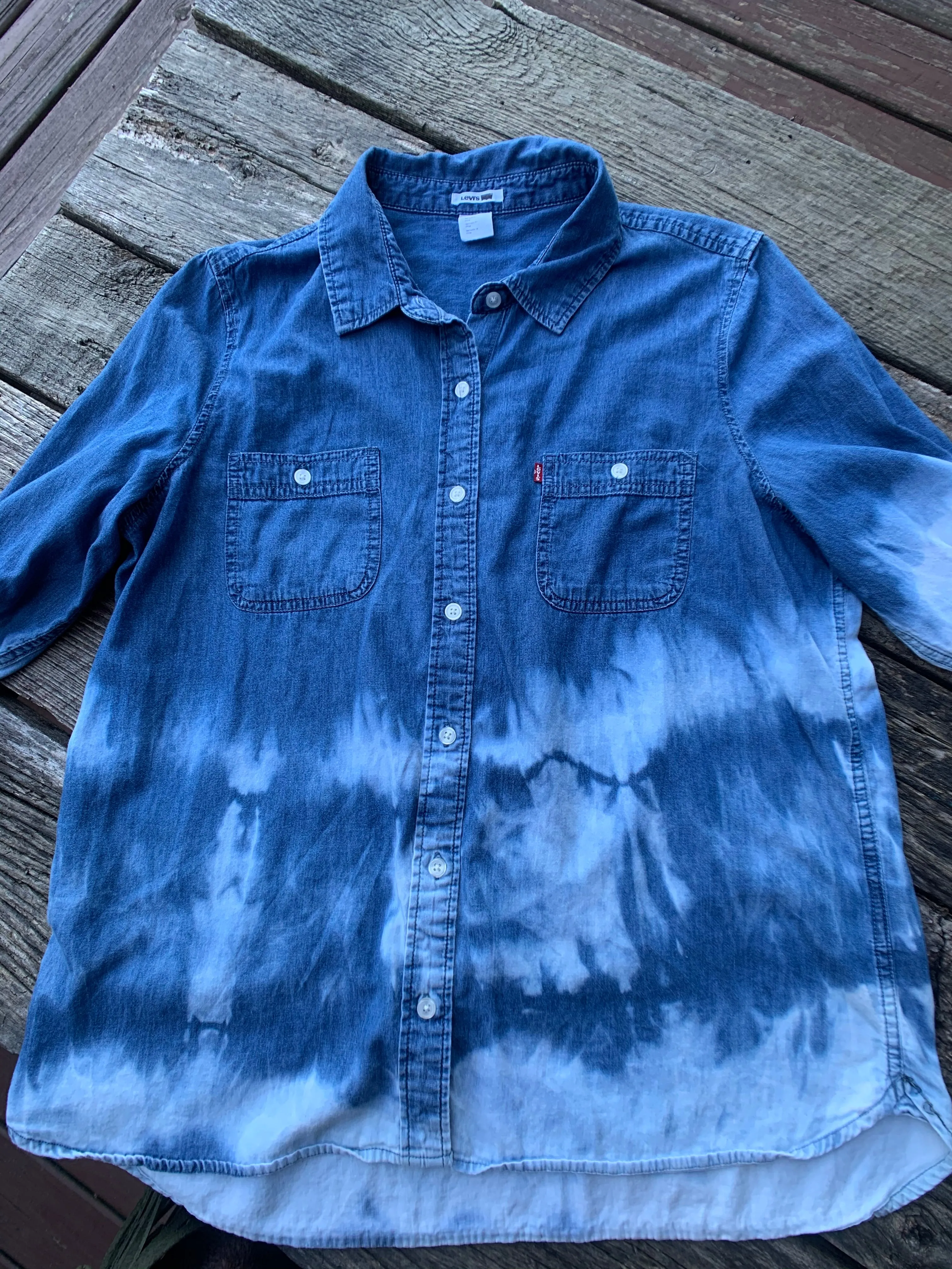 Vintage Levis Distressed Denim Shirt