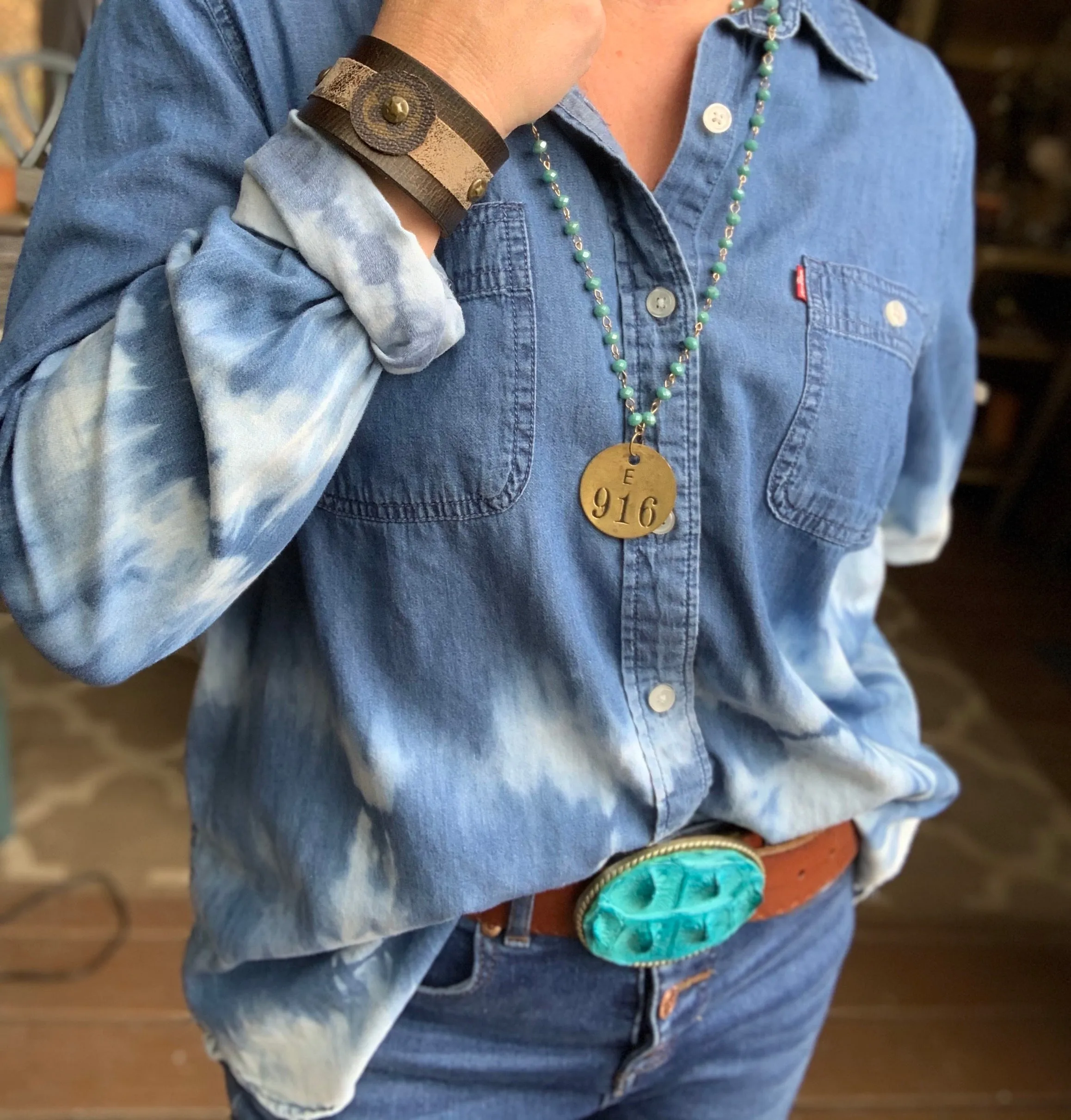 Vintage Levis Distressed Denim Shirt