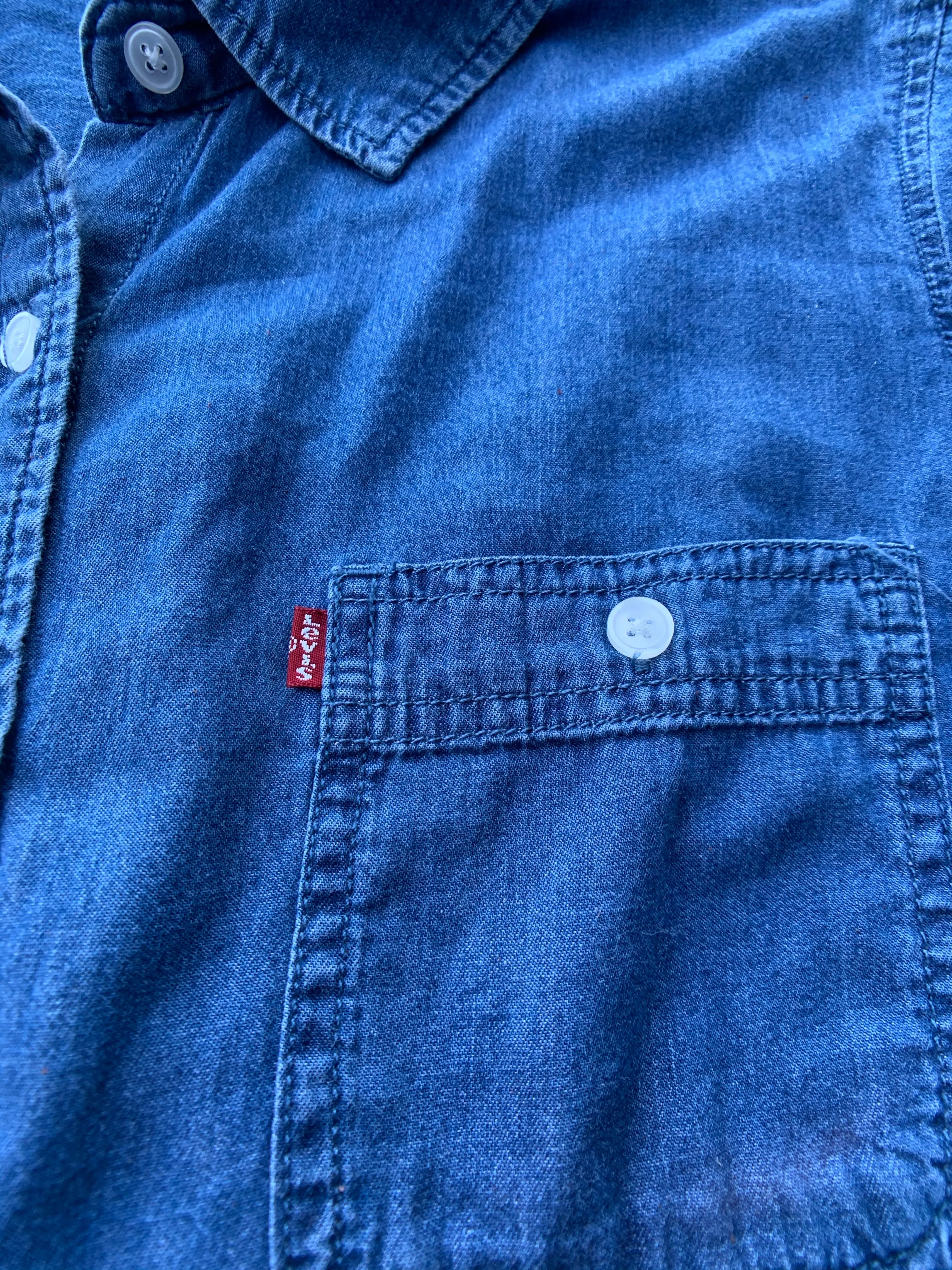 Vintage Levis Distressed Denim Shirt