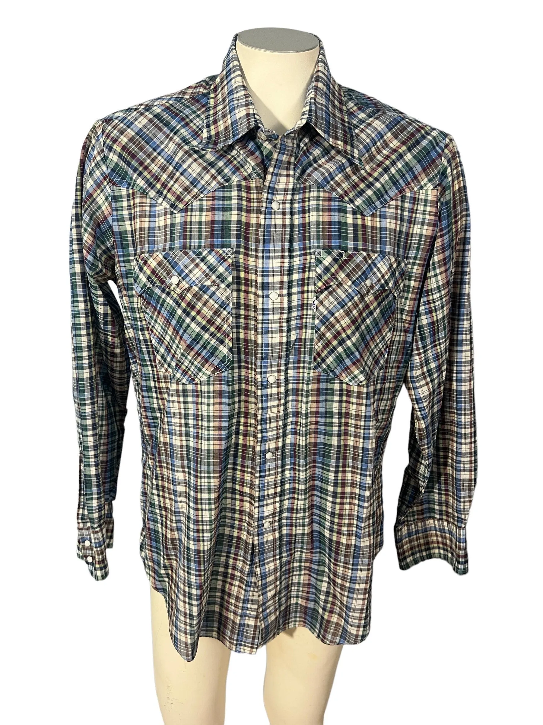 Vintage Levi’s plaid western shirt XL