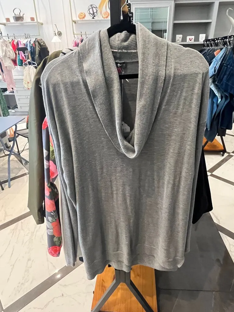 (XL) Long Cowl Neck Sweater