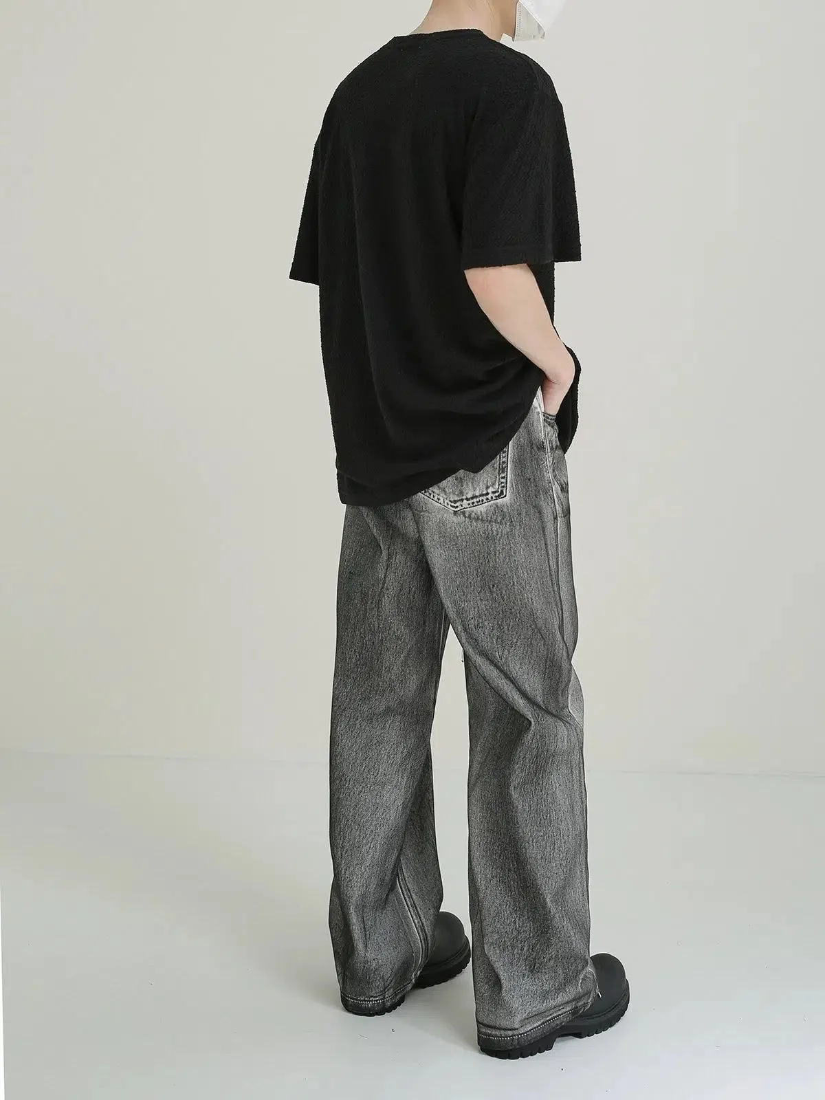 Zhou Textured Solid Color T-Shirt